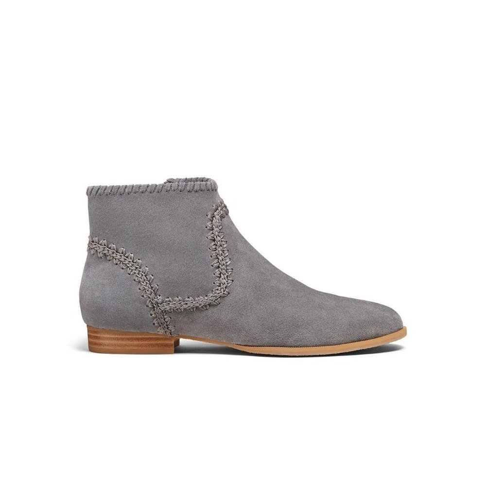 New Jack Rogers Women's Gray Gemma Suede Bootie